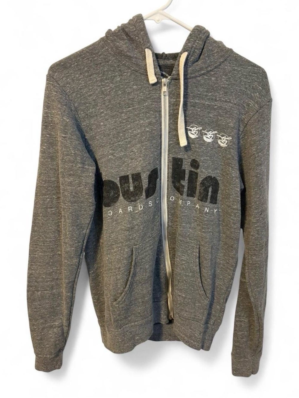 Bustin Charcoal Zip Hoodie with Logo